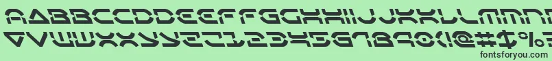 Oberondeuxleft Font – Black Fonts on Green Background