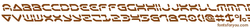 フォントOberondeuxleft – 茶色のフォント