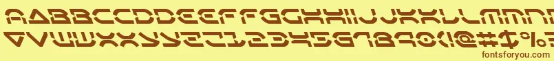 Oberondeuxleft Font – Brown Fonts on Yellow Background