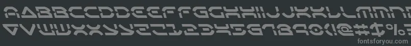 Oberondeuxleft Font – Gray Fonts on Black Background