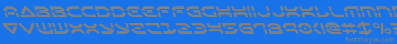 Oberondeuxleft Font – Gray Fonts on Blue Background