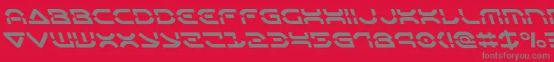Oberondeuxleft-Schriftart – Graue Schriften auf rotem Hintergrund