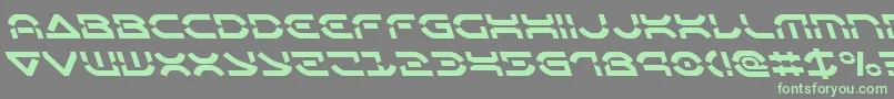 Oberondeuxleft Font – Green Fonts on Gray Background