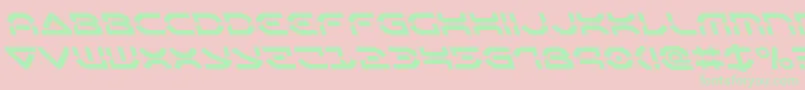 Oberondeuxleft Font – Green Fonts on Pink Background