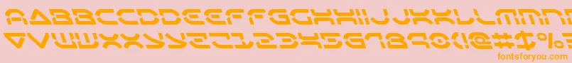 Oberondeuxleft Font – Orange Fonts on Pink Background