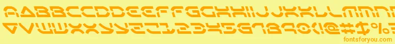Oberondeuxleft Font – Orange Fonts on Yellow Background