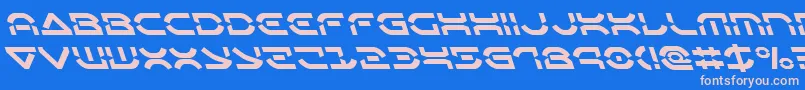 Oberondeuxleft Font – Pink Fonts on Blue Background