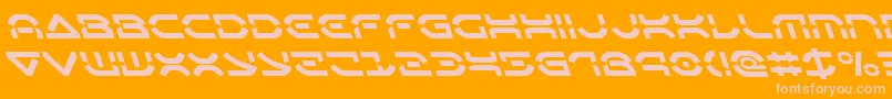 Oberondeuxleft Font – Pink Fonts on Orange Background