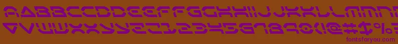 Oberondeuxleft-Schriftart – Violette Schriften auf braunem Hintergrund