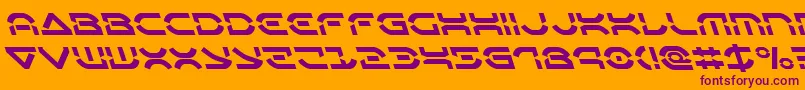 Oberondeuxleft Font – Purple Fonts on Orange Background
