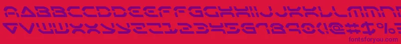 Fonte Oberondeuxleft – fontes roxas em um fundo vermelho