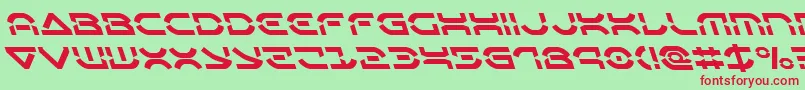 Oberondeuxleft Font – Red Fonts on Green Background