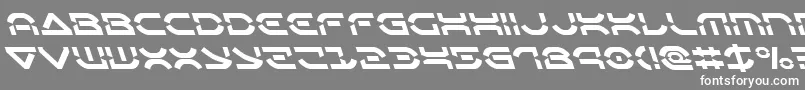 Oberondeuxleft-Schriftart – Weiße Schriften auf grauem Hintergrund