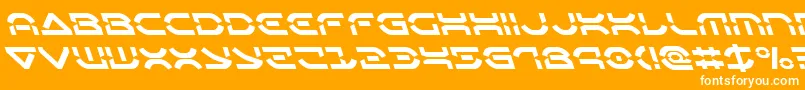Fonte Oberondeuxleft – fontes brancas em um fundo laranja
