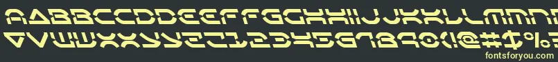 Oberondeuxleft Font – Yellow Fonts on Black Background