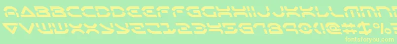 Oberondeuxleft Font – Yellow Fonts on Green Background