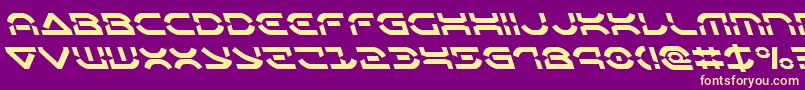 Oberondeuxleft Font – Yellow Fonts on Purple Background