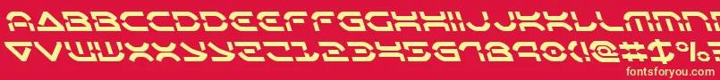 Oberondeuxleft Font – Yellow Fonts on Red Background