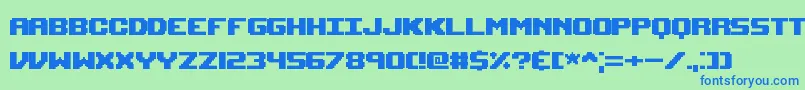 UpheavalTtBrk Font – Blue Fonts on Green Background