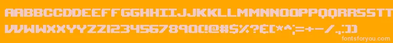 UpheavalTtBrk Font – Pink Fonts on Orange Background