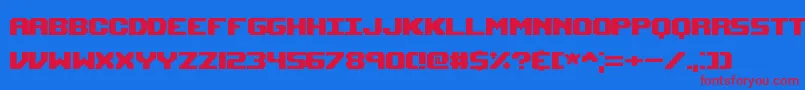 UpheavalTtBrk Font – Red Fonts on Blue Background