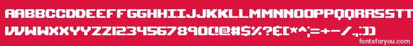 UpheavalTtBrk Font – White Fonts on Red Background