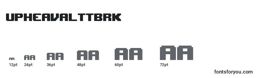 UpheavalTtBrk font sizes