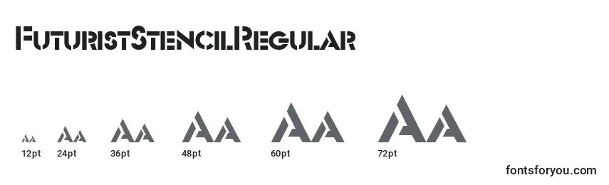 Размеры шрифта FuturistStencilRegular