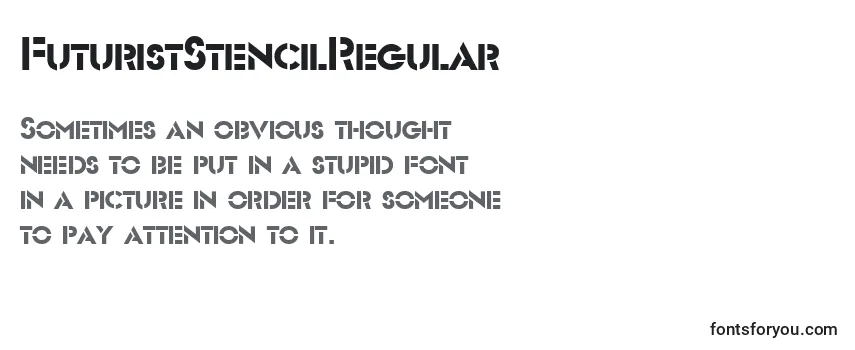Review of the FuturistStencilRegular Font