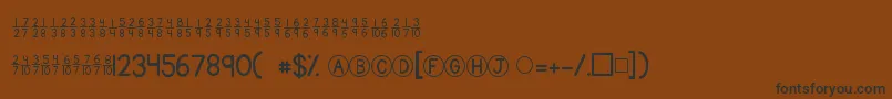 Kgtraditionalfractions Font – Black Fonts on Brown Background
