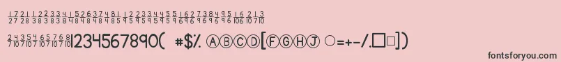 Kgtraditionalfractions Font – Black Fonts on Pink Background