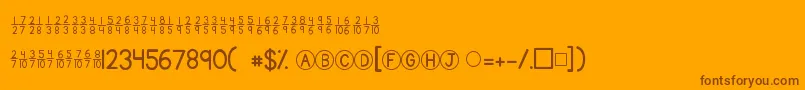 Kgtraditionalfractions Font – Brown Fonts on Orange Background
