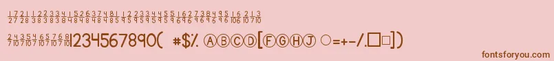 Kgtraditionalfractions Font – Brown Fonts on Pink Background