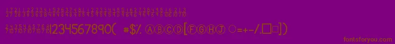 Шрифт Kgtraditionalfractions – коричневые шрифты на фиолетовом фоне