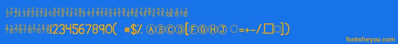 Шрифт Kgtraditionalfractions – оранжевые шрифты на синем фоне