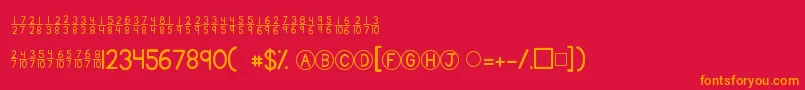 Kgtraditionalfractions Font – Orange Fonts on Red Background