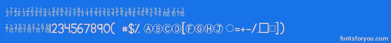 Kgtraditionalfractions Font – Pink Fonts on Blue Background