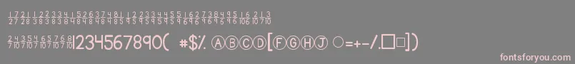 Kgtraditionalfractions Font – Pink Fonts on Gray Background