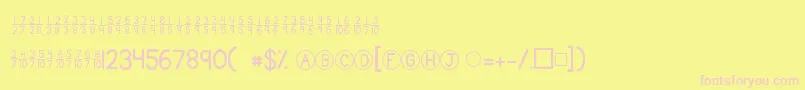 Kgtraditionalfractions Font – Pink Fonts on Yellow Background