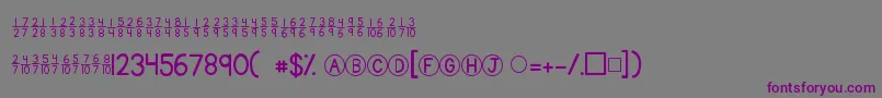 Kgtraditionalfractions Font – Purple Fonts on Gray Background