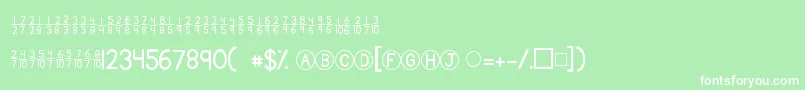 Kgtraditionalfractions Font – White Fonts on Green Background