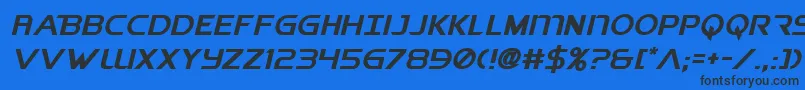 Шрифт BeybladeMetalFightFont – чёрные шрифты на синем фоне