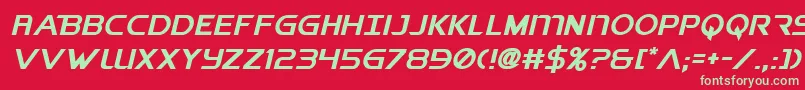 BeybladeMetalFightFont-fontti – vihreät fontit punaisella taustalla