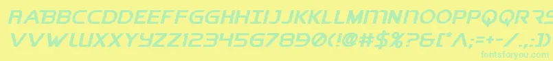 BeybladeMetalFightFont Font – Green Fonts on Yellow Background