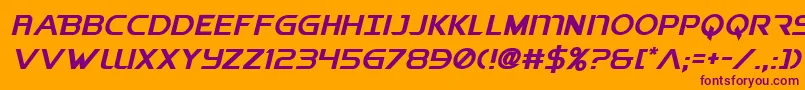 BeybladeMetalFightFont Font – Purple Fonts on Orange Background