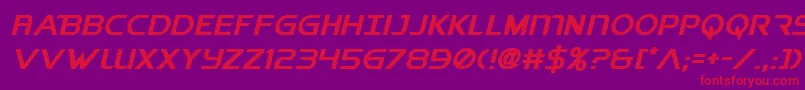 Шрифт BeybladeMetalFightFont – красные шрифты на фиолетовом фоне