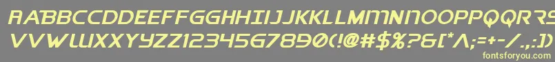 Шрифт BeybladeMetalFightFont – жёлтые шрифты на сером фоне