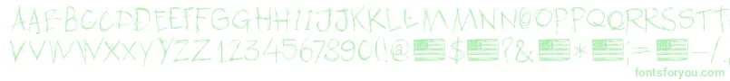 DkAmericanGrunge Font – Green Fonts on White Background