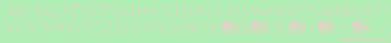 DkAmericanGrunge Font – Pink Fonts on Green Background