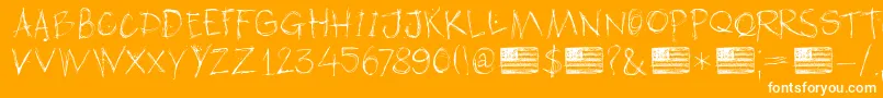 DkAmericanGrunge Font – White Fonts on Orange Background